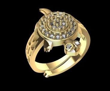 tartel anillo animal accesorios joyería joya Tortuga lindo mano juego almas naturaleza papa voto votos 3d print model - Mito3D