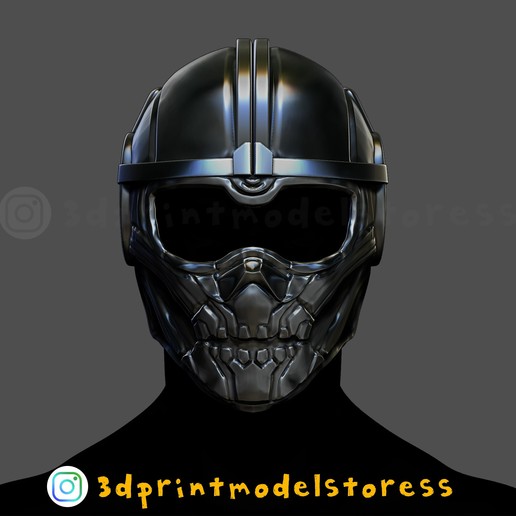 el capataz de la máscara viuda negra marvel casco herramienta horror halloween capitán américa ironman cosplay cómics película 3D print model - Mito3D