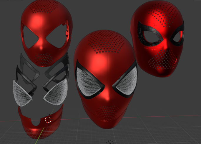 tasm2 amp nwh cara concha hombre araña máscara 3D print model - Mito3D