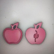damak zevki elma b side kolye gadget gadjet gövde tohum meyve B tarafı veteriner 3d print model - Mito3D