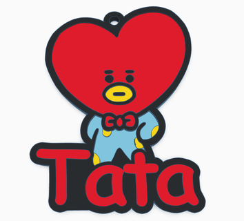 tata keychain character bt21 Jewelry stuffed animal adorable nice fun fanatic details design 3d printing stl collection gift customized decoration colorful eye-catching soft 3d print model - Mito3D