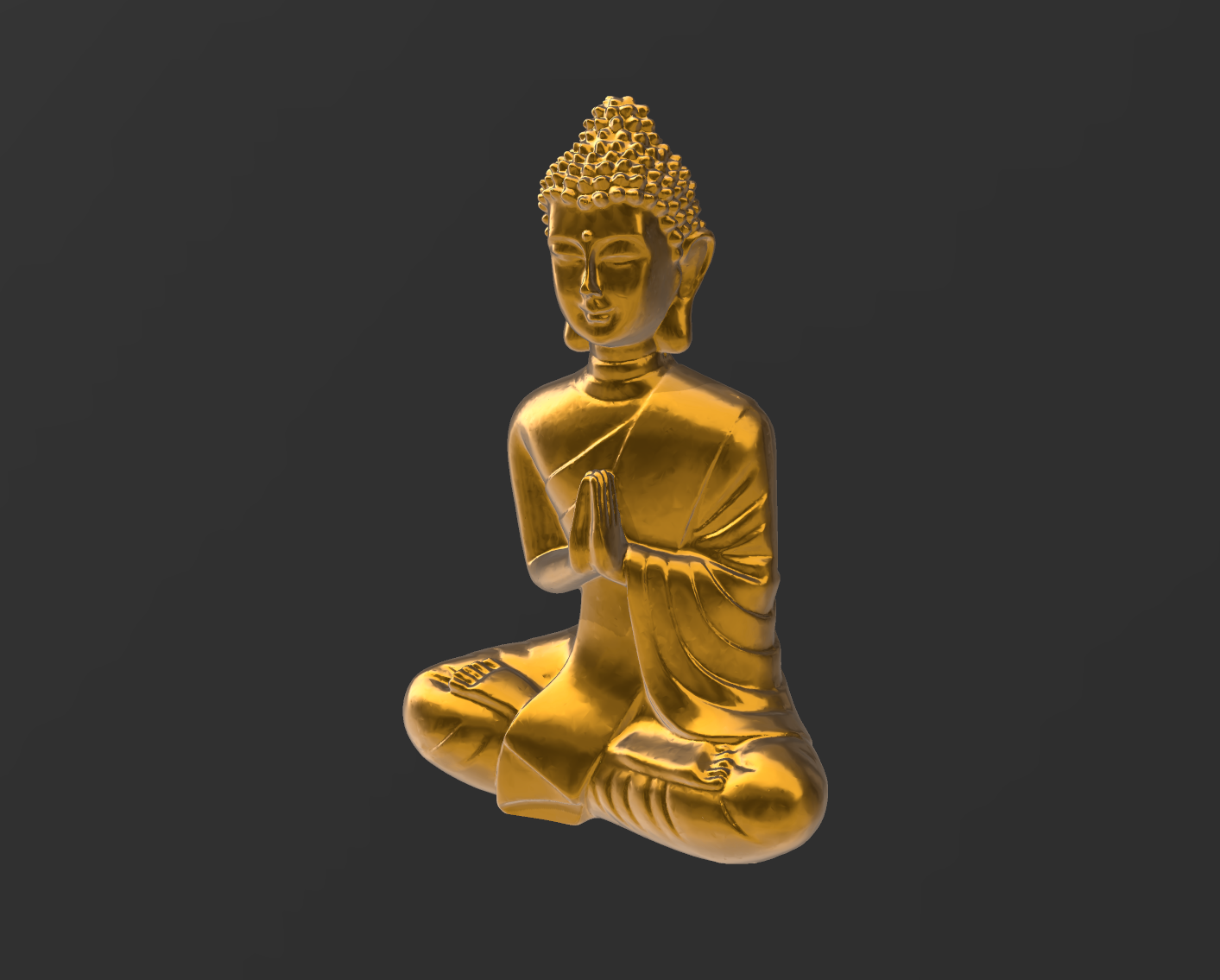 tathagata buddha praying house decoration incense buddhism art expression religion 3D print model - Mito3D