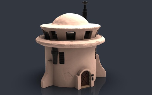 tatooine construção casa 3 legião Estrela guerras arte brinquedo deserto areia abrigo scifi deco 3d print model - Mito3D
