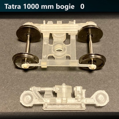 tatra tramvay 1000 mm boji 0 ölçek oyun dar ölçü 3d print model - Mito3D