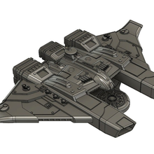 tau fleet carrier game toy bfg battlefleet gothic 3d print model - Mito3D