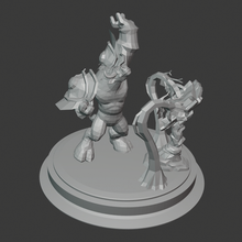 tauren druida estátua jogo mundo de warcraft wow taurens 3d print model - Mito3D