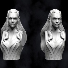 tauriel fan art bust lotr hobbit middleearth fantasy character azog froddo smaug elf tolkien evangelinelilly 3d print model - Mito3D