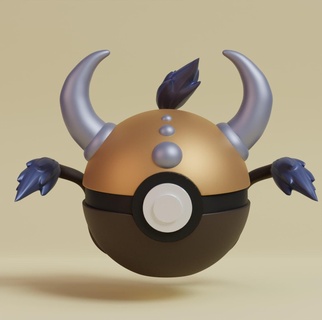 tauros pokeball pokemon collecionables 3d print model - Mito3D
