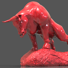 taurus art bull gift apartment pleasure animal poly simple torino turin sla resin 3d print model - Mito3D