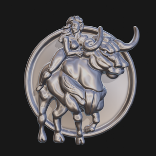 taurus sculpt model god sunsign astrological sign character jewelry necklaces 3d print model - Mito3D