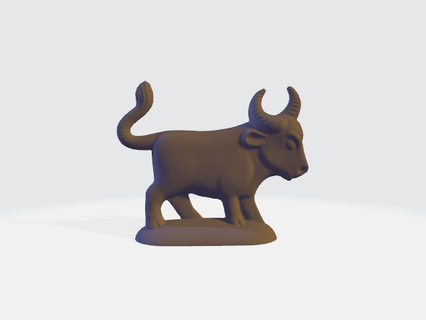 taurus buffalo ox bull toy art decor home figurine statuette 3d print model - Mito3D