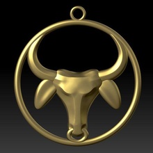 taurus pendant jewelry 3d print model - Mito3D