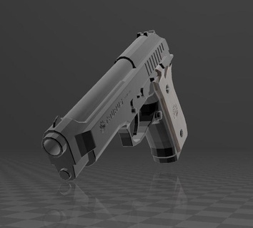 taurus pt92 gun pistol firearm semi-automatic brazil sidearm 9mm 3d print model - Mito3D