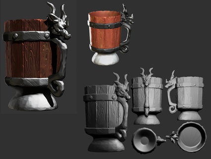 tavern cup rpg toy medieval bar fantasy 3d print model - Mito3D
