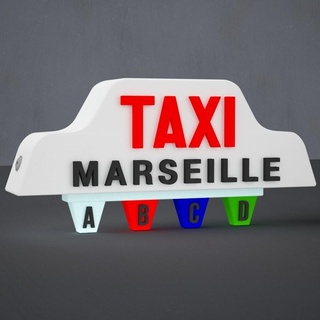 Táxi táxi placa filme França Peugeot 406 carro cartel Marselha 3d print model - Mito3D