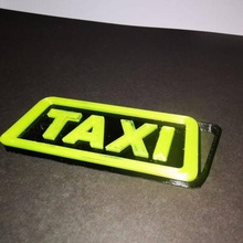 Taxi portachiavi semplice 3d print model - Mito3D