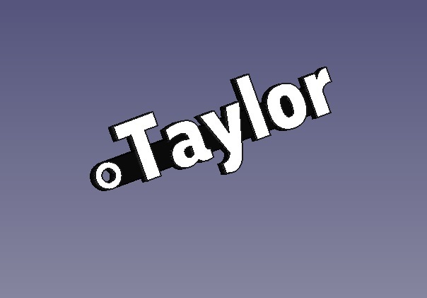 Taylor anahtarlık isim 3D print model - Mito3D