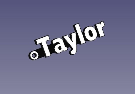 Taylor chaveiro 3d print model - Mito3D