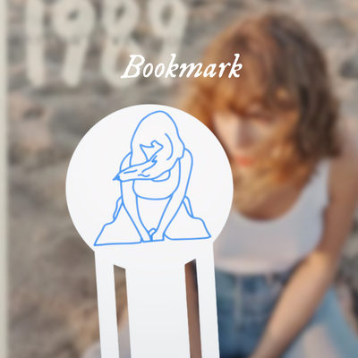 taylor swift 1989 taylor's version bookmark bookmarks book school stationery office eras reputation lover midnights ttpd folklore red poets 3d print model - Mito3D