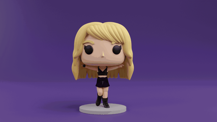 taylor çabuk funko pop 1989 dünya tur sanat haftasonu sanatçı gitar bts çağlar drake 3d print model - Mito3D