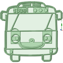 tayo bus 2 cookie-cutter tool 1 cookie cutter 3d print model - Mito3D