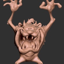 taz art tunes looney tasmania devil creatures 3d print model - Mito3D