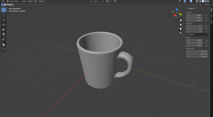 taza normal sin nada diseño cafe te sopa 3d print model - Mito3D