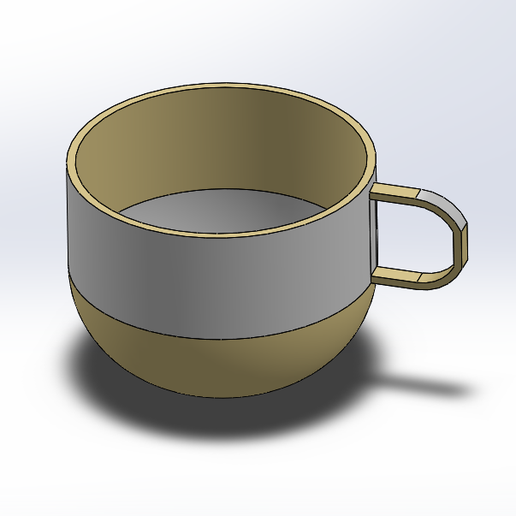 taza sencillo dise compacto aguacate of té vaso 3D print model - Mito3D
