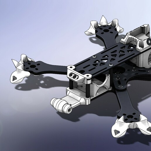 tbs Quelle v02 v3 3d gedruckt Teile sourceone fpv Schutz 3D print model - Mito3D