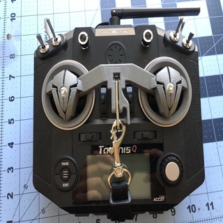 tbs taranis x9d & qx7 gimbal guard w clip drone fpv 3d printing 3d print model - Mito3D