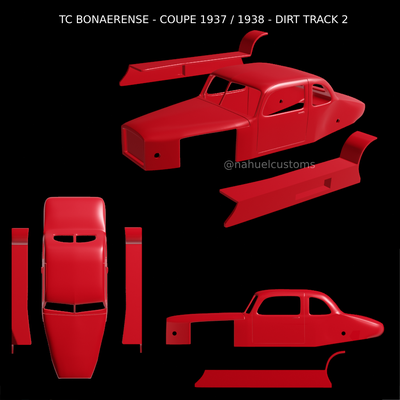 tc bonaerense - coupe 1937 1938 dirt track 2 argentina race car diecast rc model kit r c slot 3d print model - Mito3D