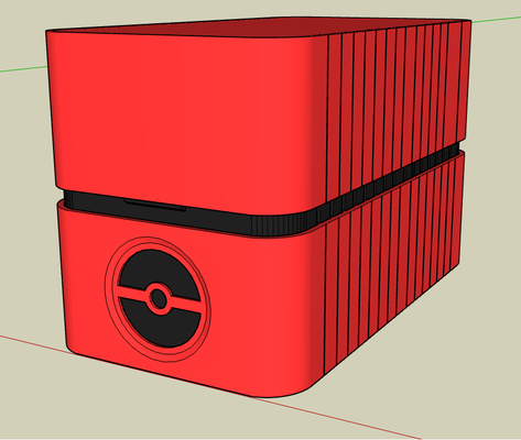 tcg card box w pokeball sleeve game trading pokemon 3d print model - Mito3D