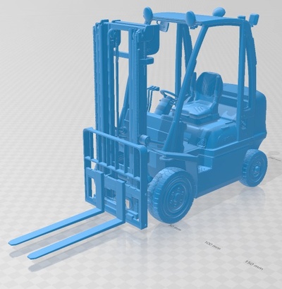 tcm fd35 e1 forklift 2019 printable game fd diorama modeling hobby solid scale model 3d print model - Mito3D