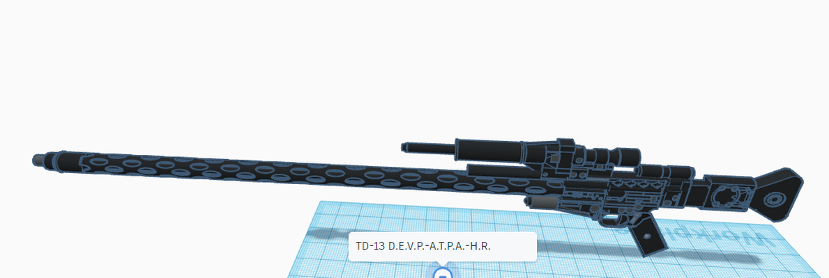 td 13 sombrio energia tolet plasma anti pessoal armor heavy rifle jogos 3d print model - Mito3D