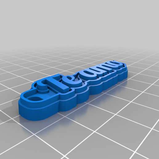 te amo jewelry customized keychains 3D print model - Mito3D