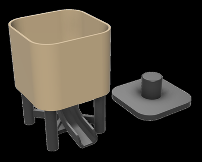 tea bag drainer v1 teabag holder kitchen dinner dining room 3d print model - Mito3D