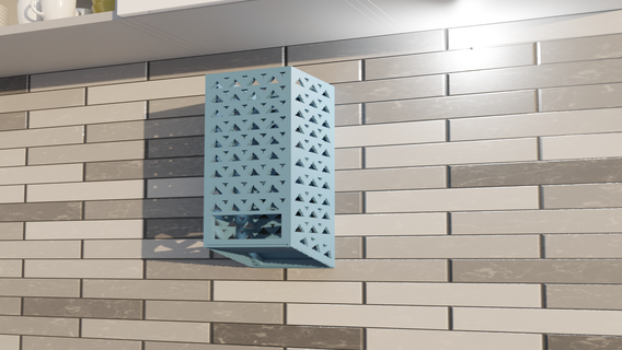 tea bag holder - dispenser kitchen distributor support 3d print model - Mito3D