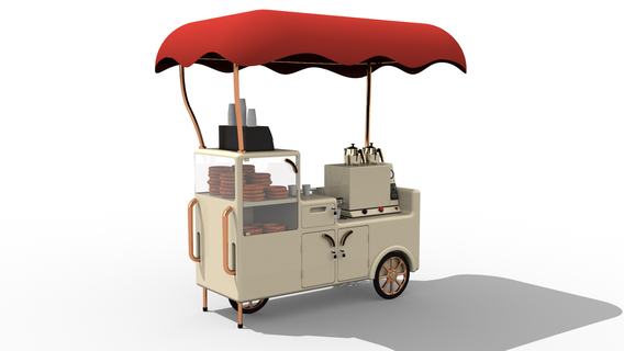 tea bagel cart 3d print model - Mito3D