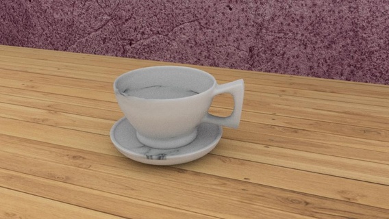 tea cup mug set te plate 3d print model - Mito3D