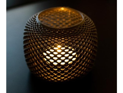 té ligero candelabro lámpara vela oscuro ornamento suave 3d print model - Mito3D
