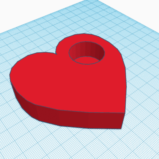thé lumière cœur l'amour bougie chauffe plat rouge 3D print model - Mito3D