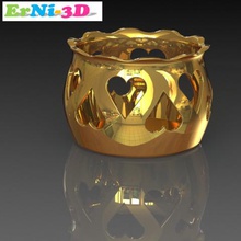 tea light holder heart home candle 3d print model - Mito3D