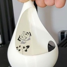 tea light holder vase rose design 3d print model - Mito3D