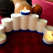 tè luce menorah casa di candela hanukkah vacanza ebraica arredamento 3d print model - Mito3D
