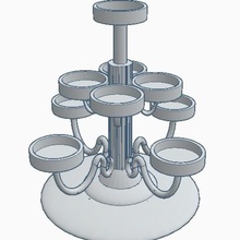 tea light table top chandelier art holder candle 3d print model - Mito3D