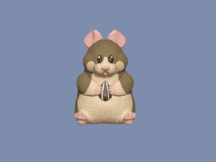 chá animal hamster estatueta criatura roedor 3d print model - Mito3D