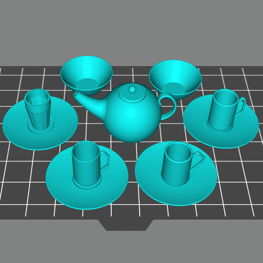 té conjunto 3D print model - Mito3D