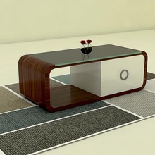 mesa de té moderno la arquitectura poli baja 3d print model - Mito3D