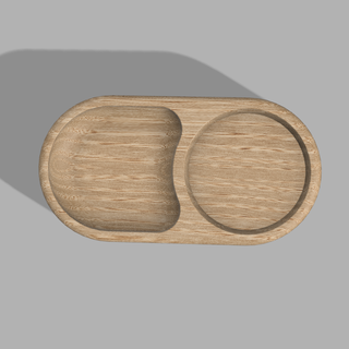 té bandeja cnc cisne plato servicio carpintería expediente madera 3d print model - Mito3D