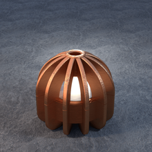 teac tea light holder fins 12 ball lamp glow exterior interior design lighting shade 3d print model - Mito3D